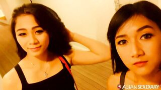 泰國約了2位性格開朗漂亮模特正妹An&Bee一箭雙雕無套換著幹 AsianSexDiary中出內射