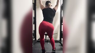 大陰蒂 擼鐵健身女神【bundangcouple】裸體健身啪啪-22