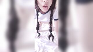 【kaitozhang】白絲水手服 雙馬尾小兔兔 被站立後入