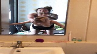 E奶肥臀反差妹 對話淫蕩 被紋身肥豬佬各種蹂躪-13